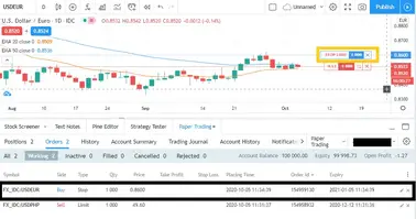 tradingview paper trading strategy