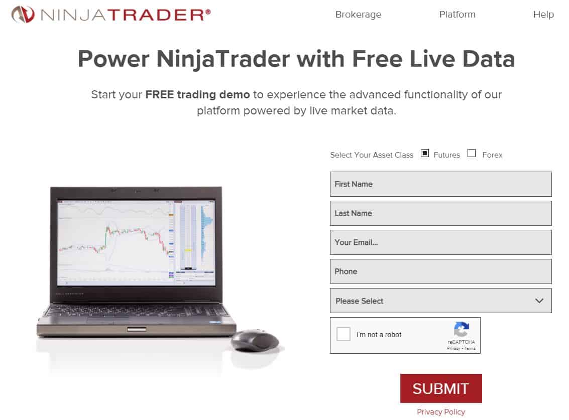 How to get a Ninjatrader Data feed TradaMaker
