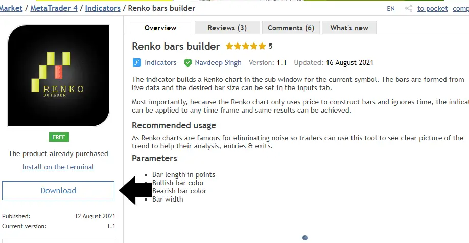 renko indicator mt4 free download